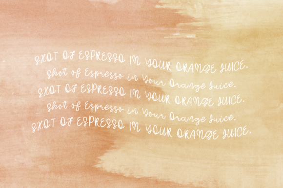Orange Espresso Font PNG with transparent background - Preview 2