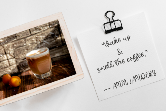 Orange Espresso Font PNG with transparent background - Preview 3