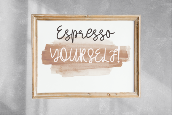 Orange Espresso Font PNG with transparent background - Preview 4