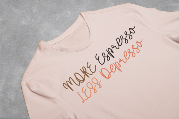 Orange Espresso Font PNG with transparent background - Preview 5