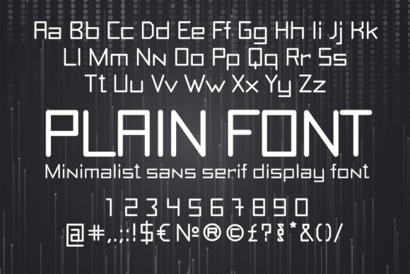 Plain Font PNG with transparent background - Preview 1