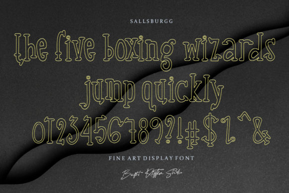 Sallsburgg Font PNG with transparent background - Preview 3