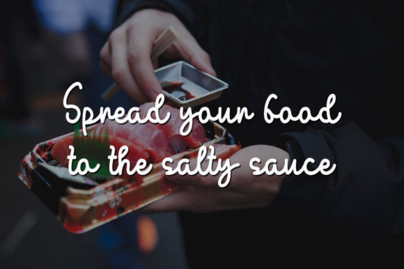 Salty Sauce Font PNG with transparent background - Preview 3