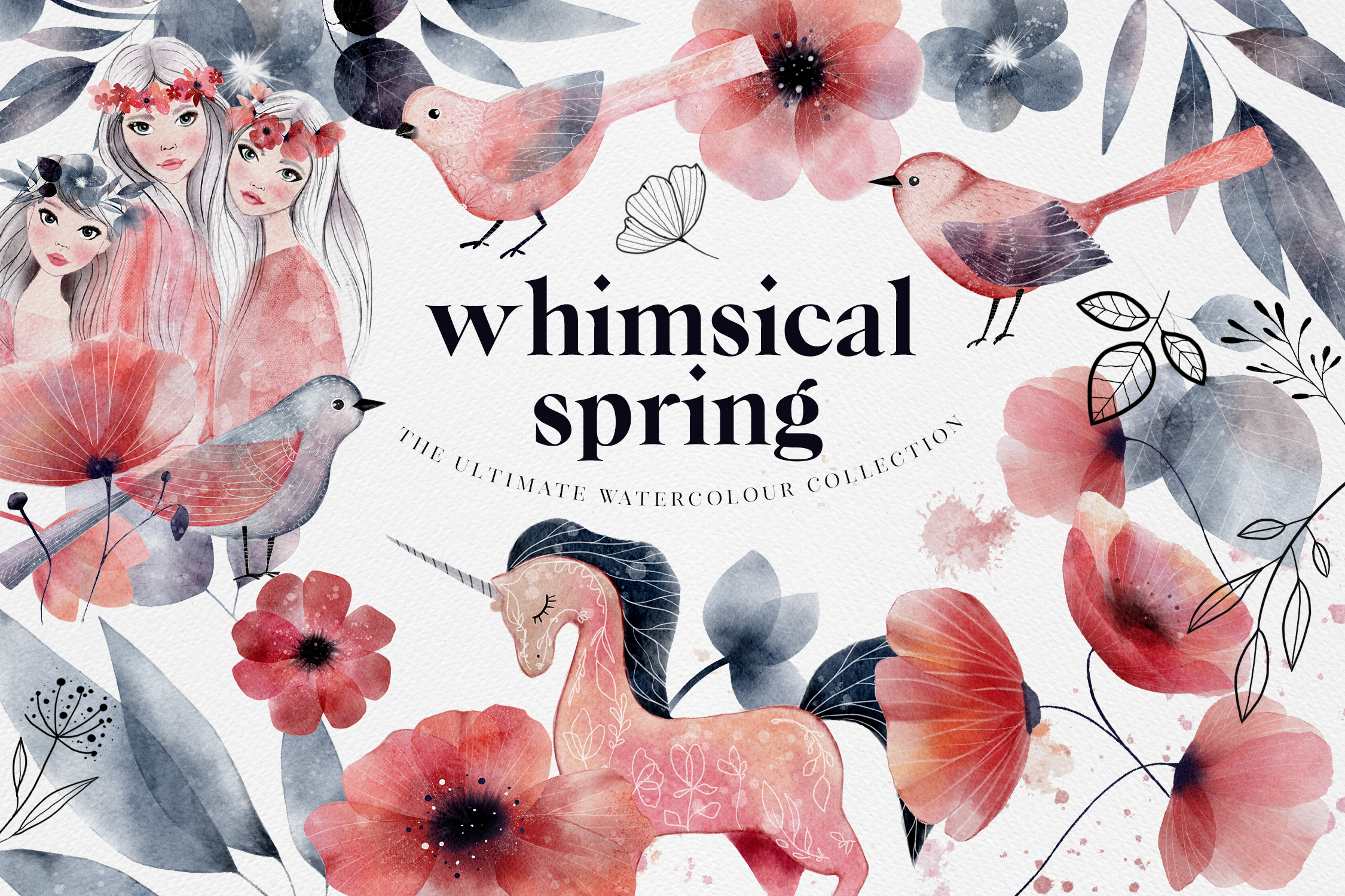 Watercolor Whimsical Spring Collection - photo 1