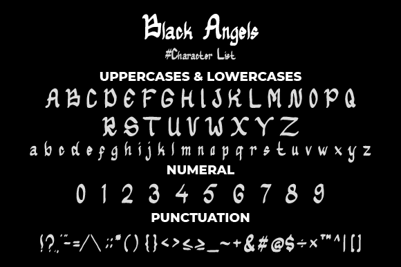 Black Angels Font - Preview 1