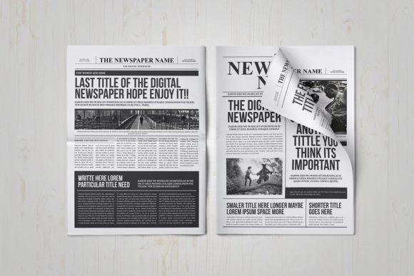 Classic A3 Newspaper Template - Printable
