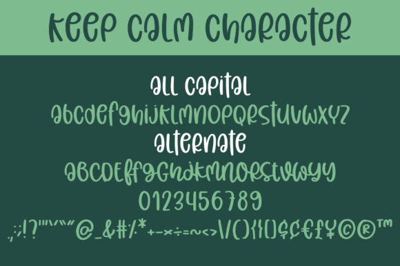 Keep Calm Font PNG with transparent background - Preview 1