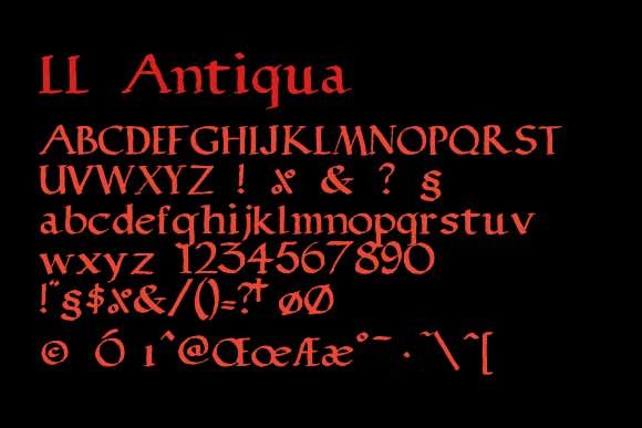 LL Antiqua Font PNG with transparent background - Preview 2