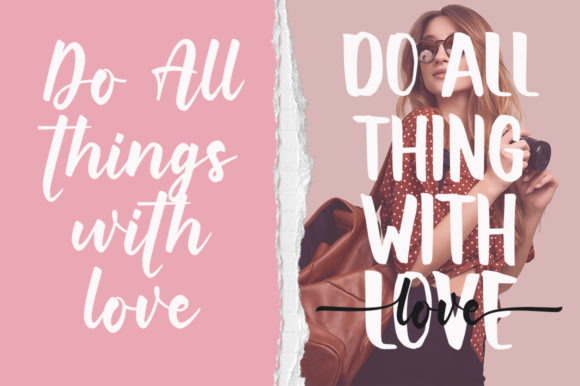 Romantic Winter Font PNG with transparent background - Preview 4