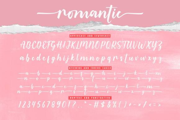 Romantic Winter Font PNG with transparent background - Preview 5