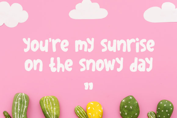 Sketchy in Snow Font font preview - 3