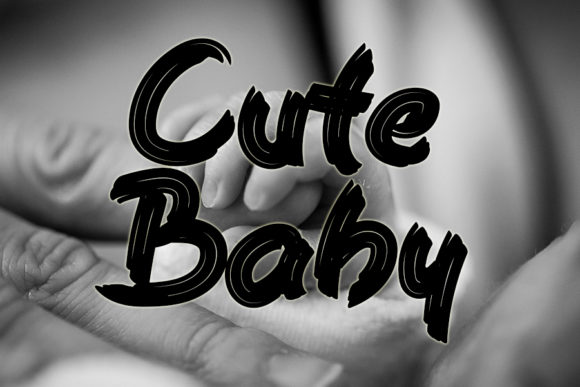 Black Brush Font - Preview 1