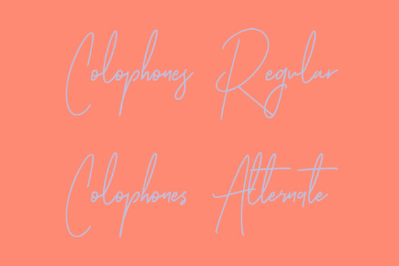 Colophones Font - Preview 6