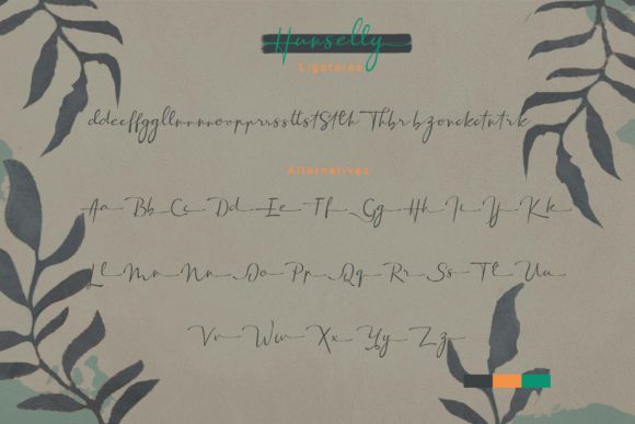 Hunselly Font PNG with transparent background - Preview 2