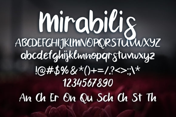 Mirabilis Font PNG with transparent background - Preview 1
