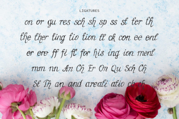 Morning Glori Font PNG with transparent background - Preview 2