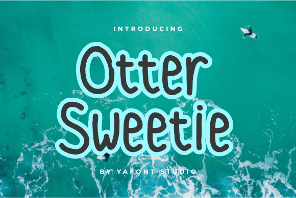 Otter Sweetie Font PNG with transparent background - Preview 1