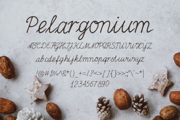 Pelargonium Font PNG with transparent background - Preview 1
