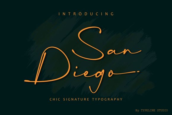 San Diego Script & Handwritten Font By typelinestudio