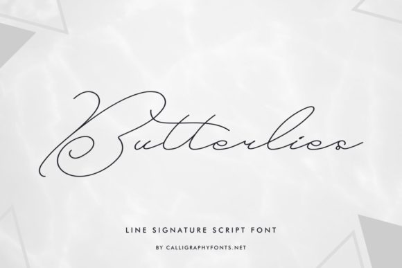 Butterlies Font - Preview 1
