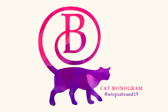 Cat Monogram Decorative Font By utopiabrand19