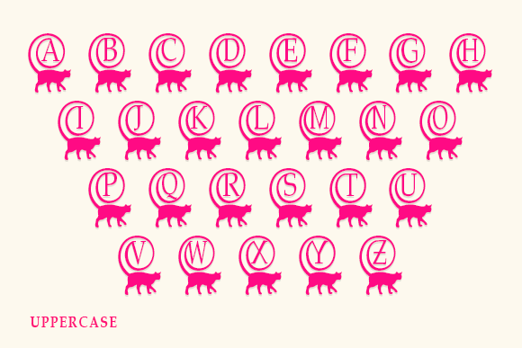Cat Monogram Font - Preview 2