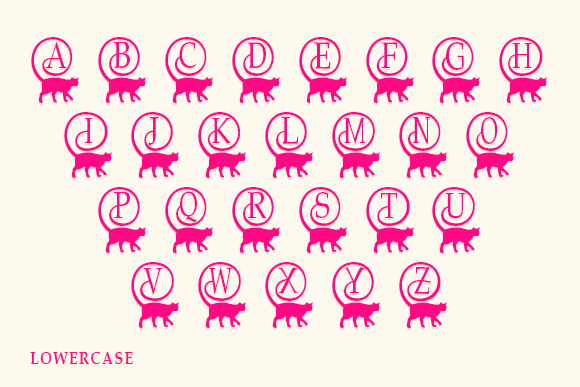 Cat Monogram Font - Preview 3