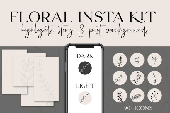 Floral Instagram Highlights & Templates - Digital