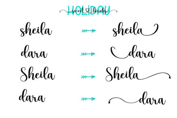 Holiday Sweet Lovely Font PNG with transparent background - Preview 5