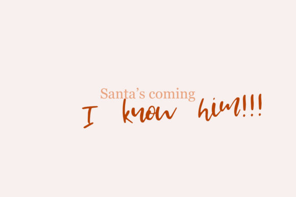 Santa Baby Font PNG with transparent background - Preview 2