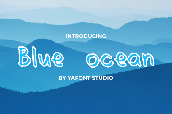 Blue Ocean Font - Preview 1