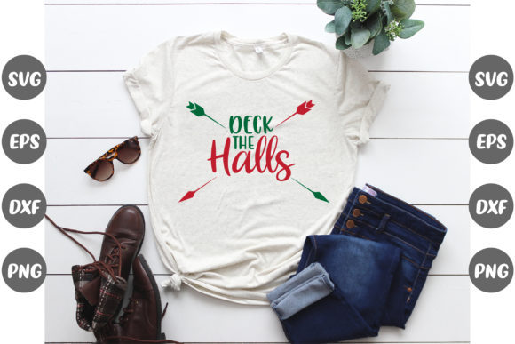 Christmas Design, Deck the Halls. Gráfico Diseños de Camisetas Por Fashion Store
