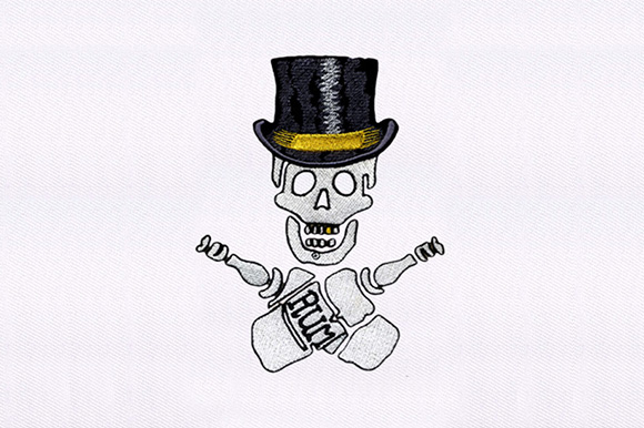 Hat Skull with Rum Design