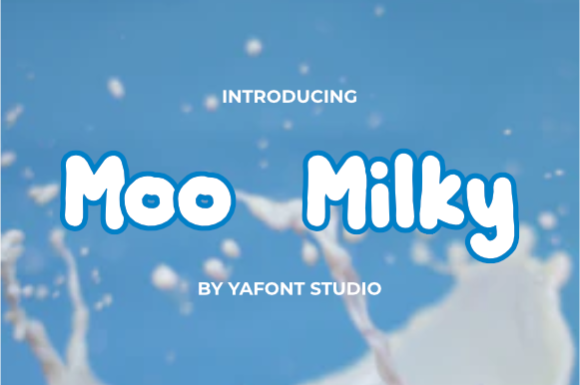 Moo Milky Font PNG with transparent background - Preview 2