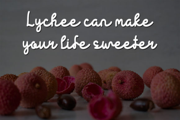 Red Lychee Font PNG with transparent background - Preview 1