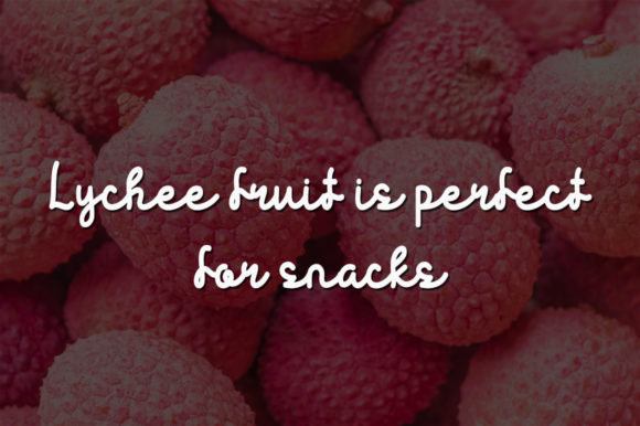 Red Lychee Font PNG with transparent background - Preview 2
