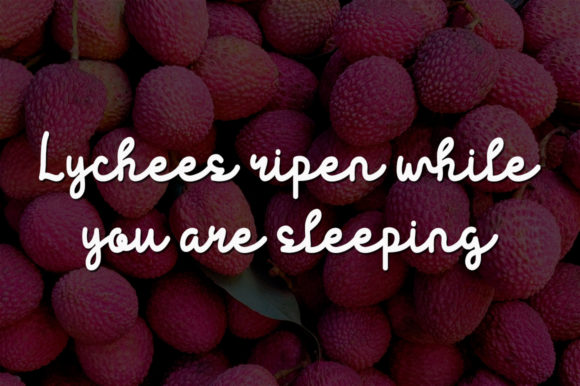 Red Lychee Font PNG with transparent background - Preview 3