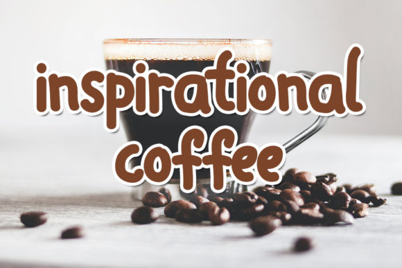 Shop Coffee Font PNG with transparent background - Preview 2