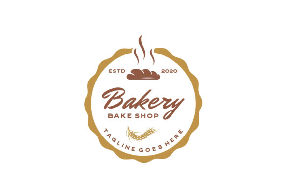 Bakery, Bake Shop Vintage Label Logo