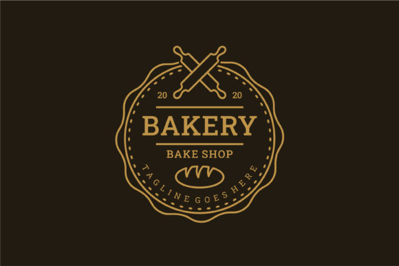 Bakery, Bake Shop Stamp Badge Logo