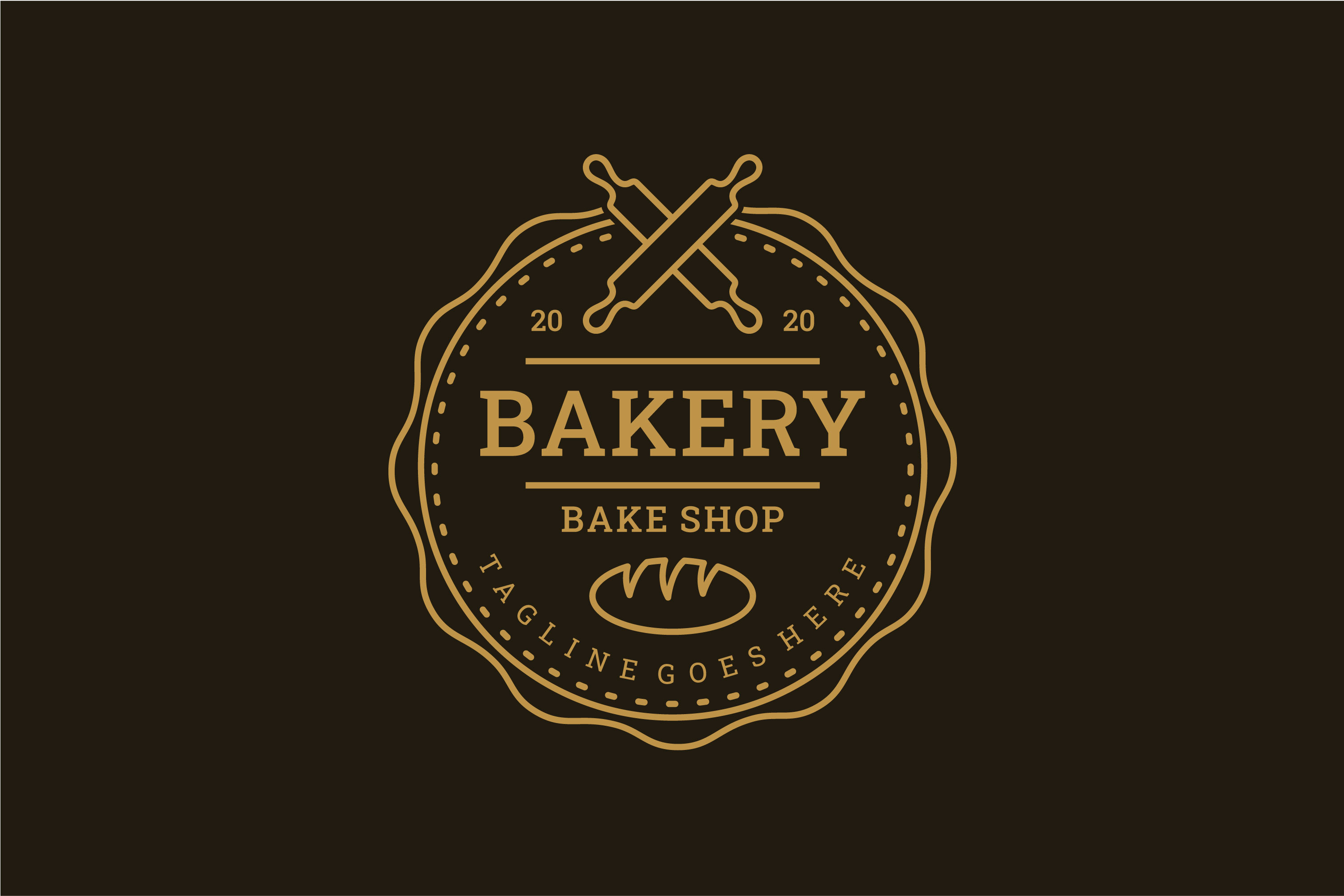 Bakery, Bake Shop Stamp Badge Logo