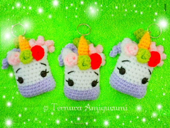 Crochet Pattern Unicorn Keychain
