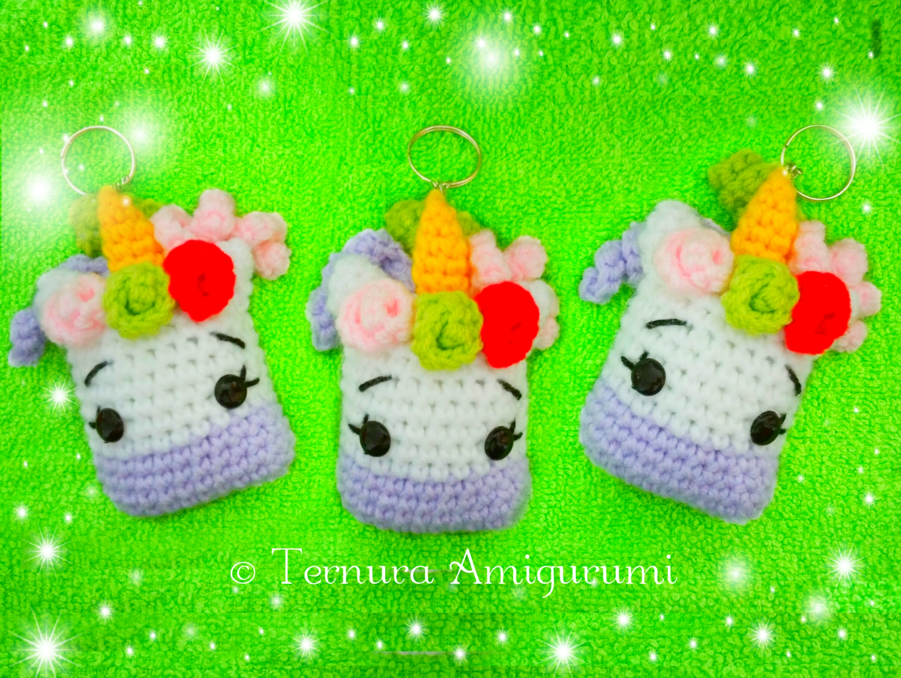 Crochet Pattern Unicorn Keychain
