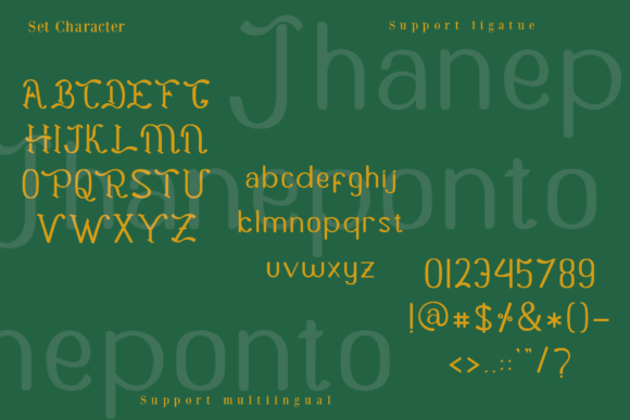 Jhaneponto Font font preview - 5