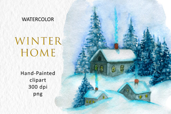 Lustration House Portrait Clipart Cozy Graphic Illustrations By SavirinaArt