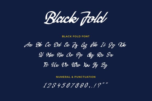 Black Fold Font - Preview 2