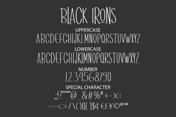 Black Irons Font - Preview 1