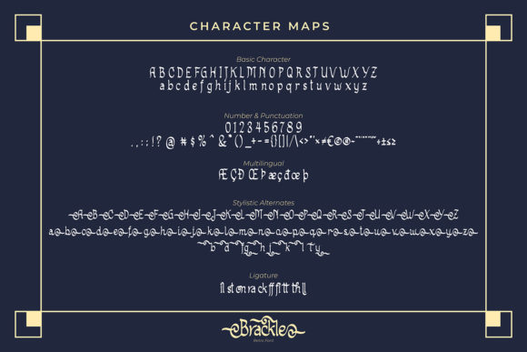 Brackle Font PNG with transparent background - Preview 4
