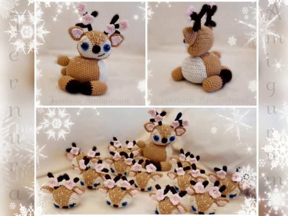 Crochet Pattern Mom Deer + Deer Head