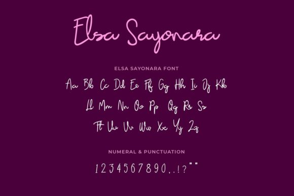 Elsa Sayonara Font - Preview 2